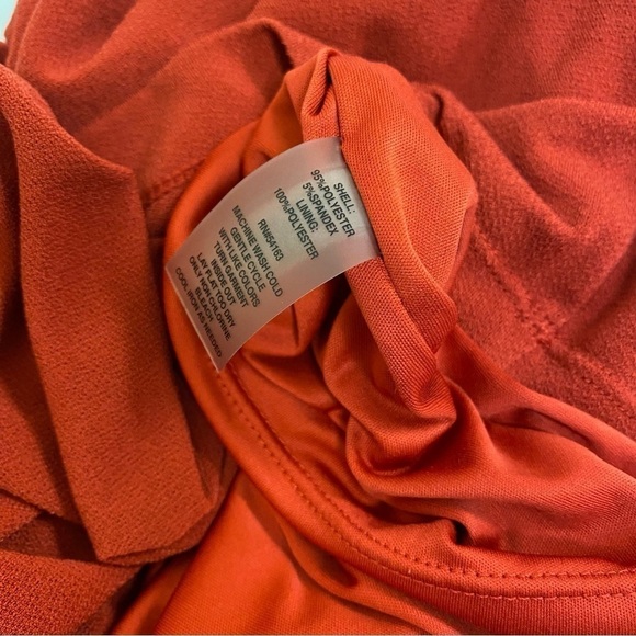 Ellen Tracy Rust Color Long Sleeve Dress - Picture 6 of 10